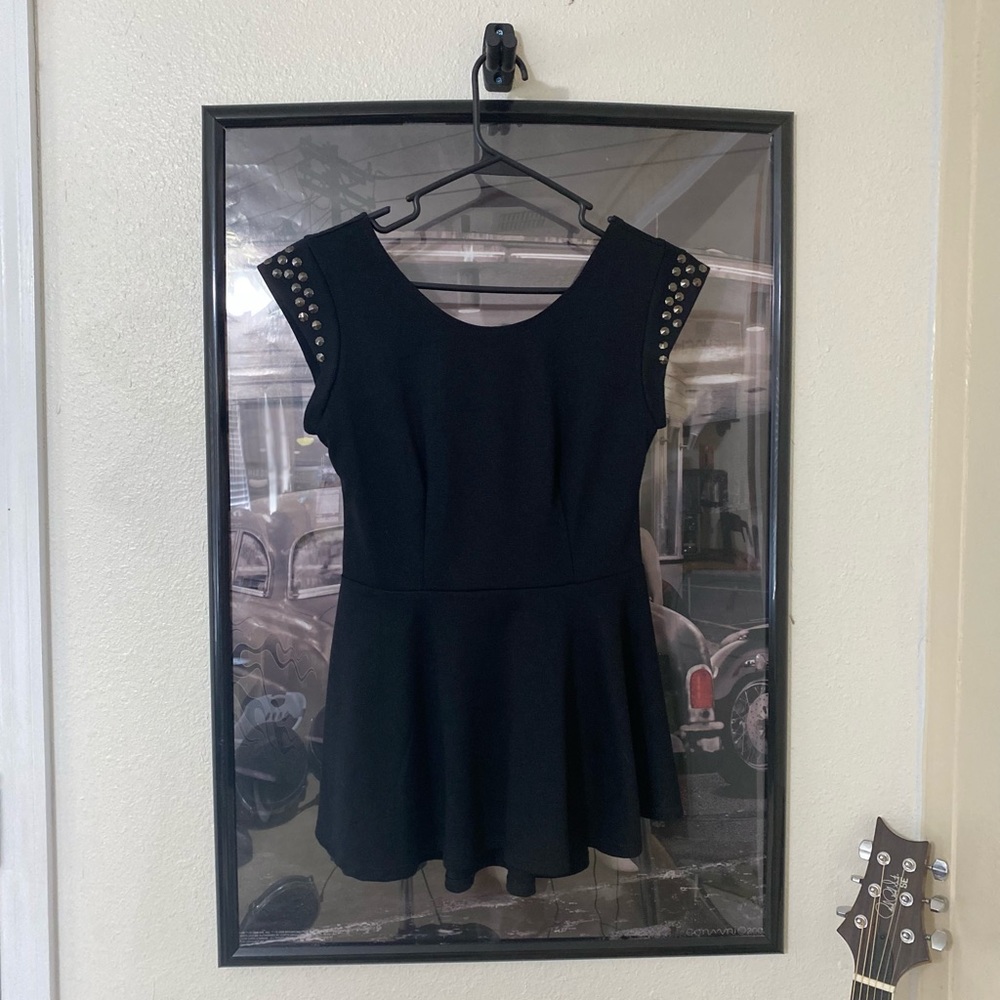 Xhilaration Black Fit and Flare Top